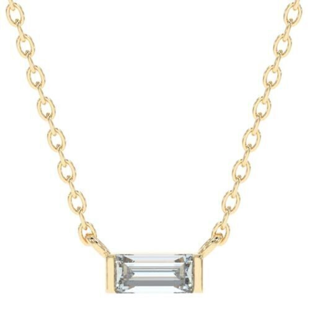 8875 Aquamarine Necklace , Premium Gold Minimalist Rectangle Necklaces